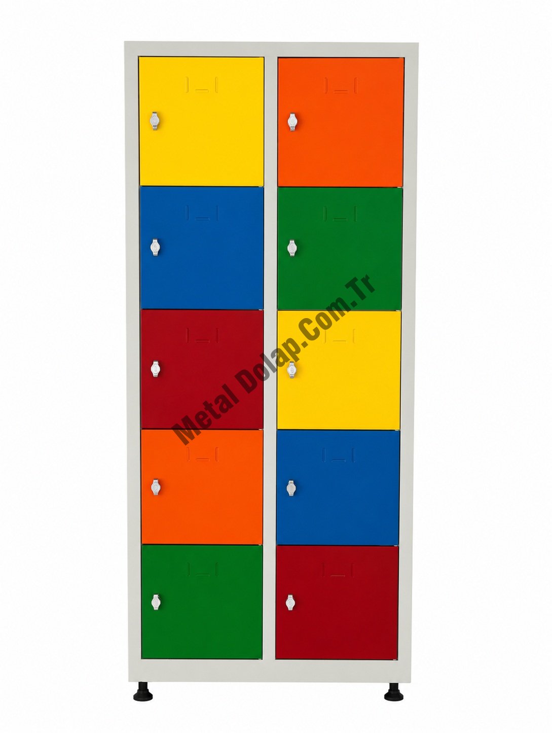 Ofisinmetal 10 Gözlü Metal Öğrenci Dolabı RAL 7035